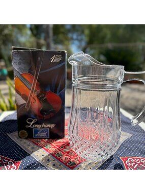 Cristal d Arques Longchamp Crystal Pitcher France 1.5qt 1.4L